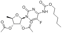 5`-deoxy-5-fluore-N-[(pentoyloxy)carbonyl]cytidine 2`,3`-diacetate