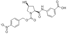 202467-69-4  3-[[[(2S,4S)-4-MERCAPTO-2-PYRROLIDINYL-1-(4-NITROBENZYLOXY)CARBONYL]CARBONYL]AMINO]BENZOIC ACID