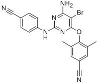 4-[[6-amino-5-bromo-2-[(4-cyanophenyl)amino]-4-pyrimidinyl]oxy]-3, 5 –dimethylbenzonitrile